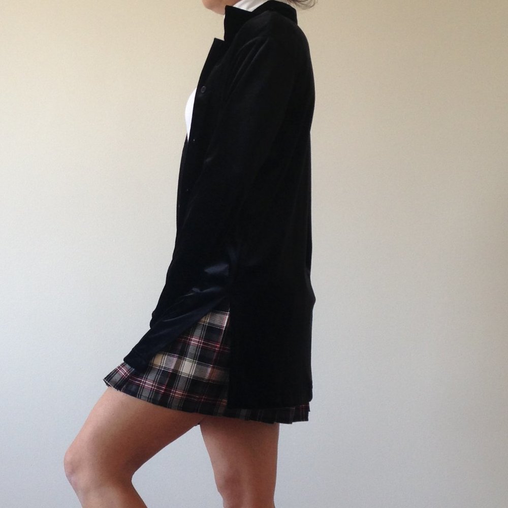 Carroll Reed - Black Velvet Cardigan - Picture 3 of 9